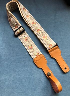 GIGFORU浪漫绣花吉他背带适合各尺寸吉他贝斯floral guitar strap