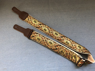 纯手工加强版金色刺绣吉他背带适合于吉他电吉他贝斯guitar strap