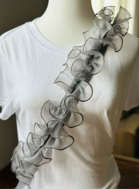 UNIKSTRAP作轻盈灵动黑色灰色立体花边包带斜跨包带通用替换包带