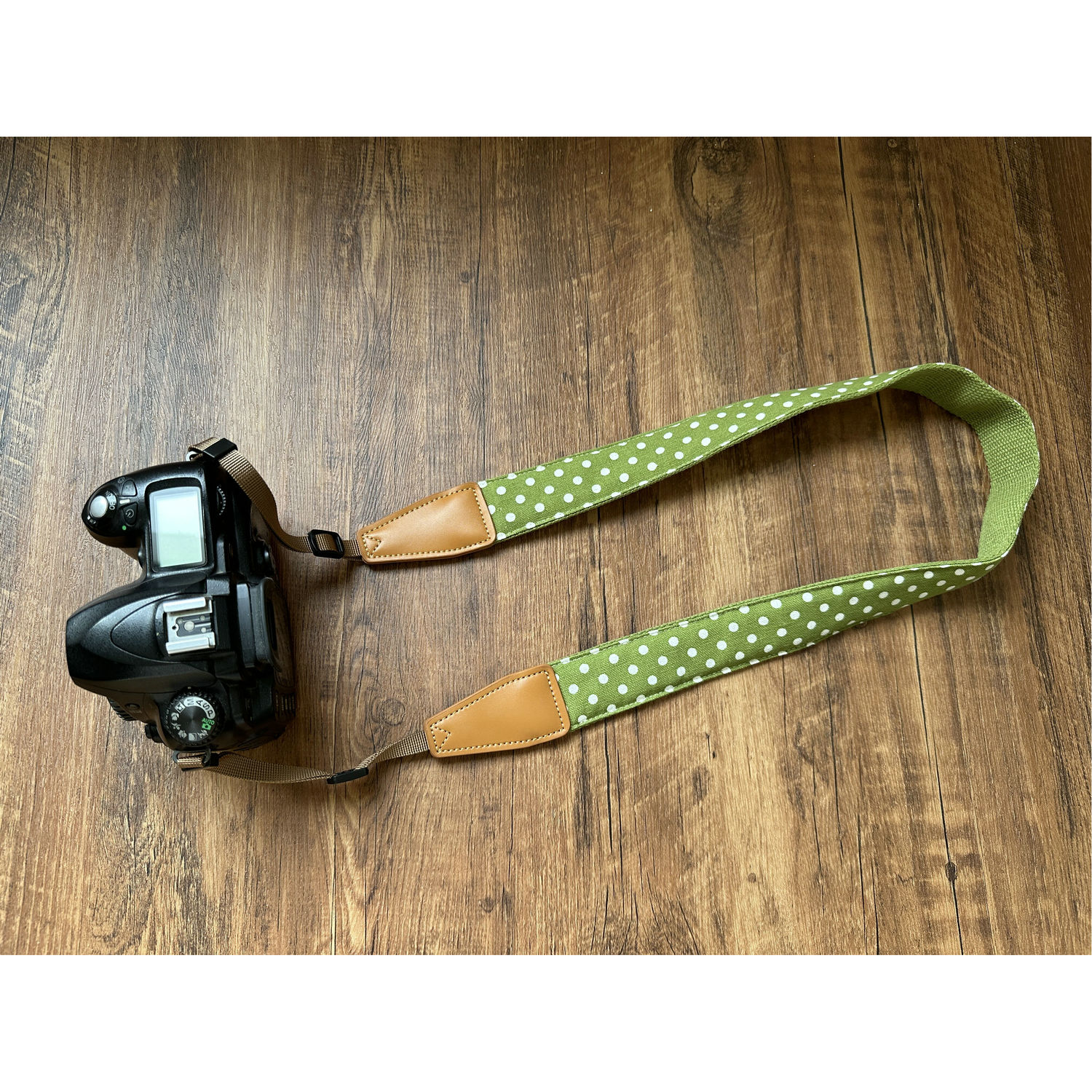 UNIKSTRAP绿色波点相机背带
