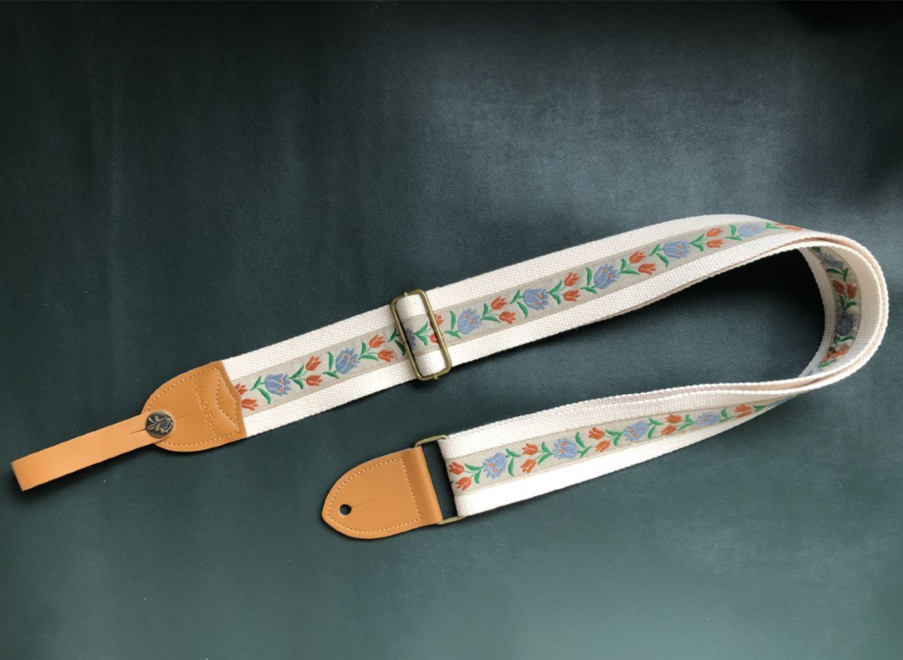 郁金香绣花民谣吉他带电吉他带