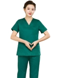 Хлопковая униформа врача, эластичный быстросохнущий комбинезон, короткий рукав, рабочая одежда