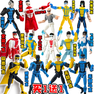 无敌少侠手办全套极恶马克多关节可动人偶3d打印模型摆件儿童玩具