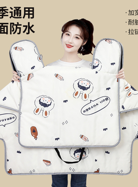 电动车挡风被四季通用春秋冬款夏季电瓶摩托车双面防水防晒防风罩