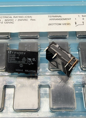 F3PA005V 5VDC 全新原装FT/富士通继电器4脚 5A  马来西亚产 现货
