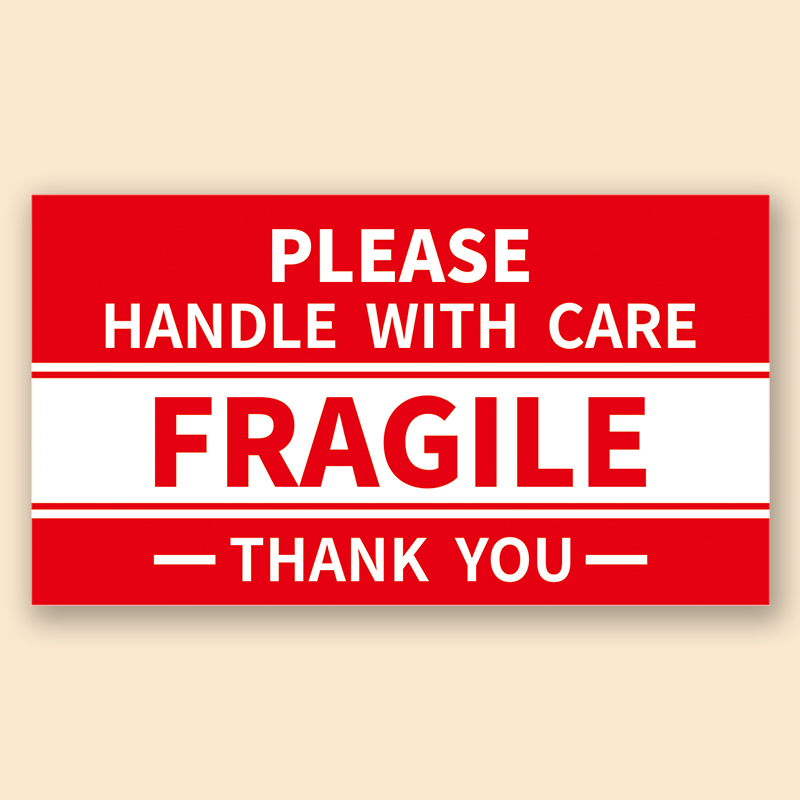 英文版易碎品fragile警示外贸物流快递不干胶标识标签包邮