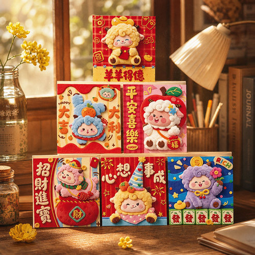卡通小号红包定制新年利是封个性创意羊年定制2027可爱春节压岁包
