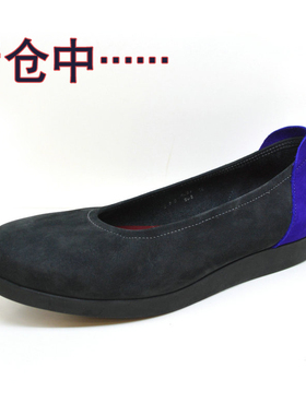 梁雅氏邦女鞋品牌断码清仓真皮女士平底鞋女圆头浅口鞋妈妈女单鞋