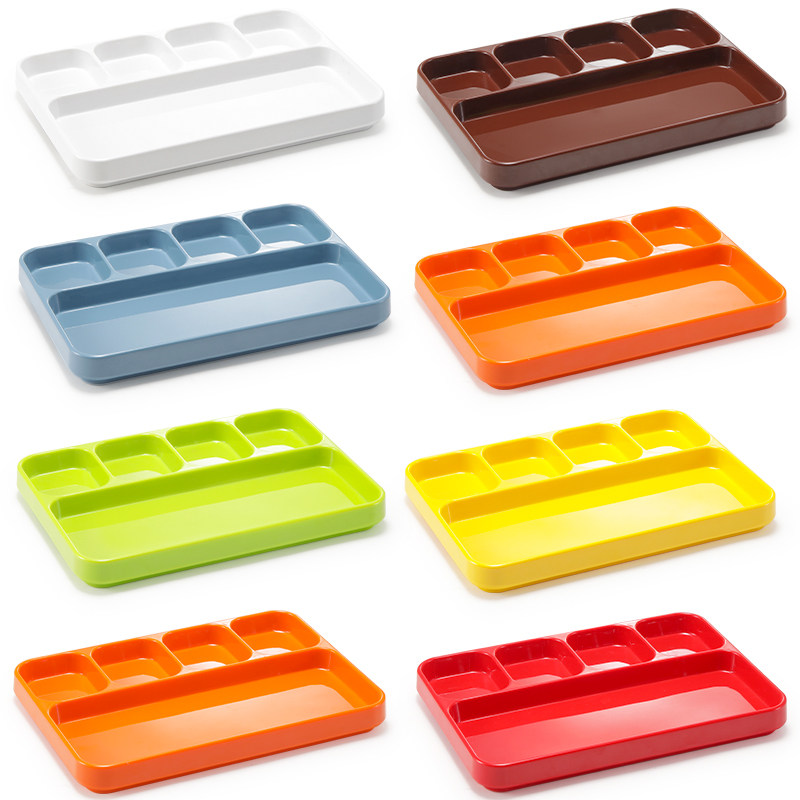 速发凯柏胺密雅五格餐盘商用韩式火锅烤肉沾料碟子分格烧烤串串蘸