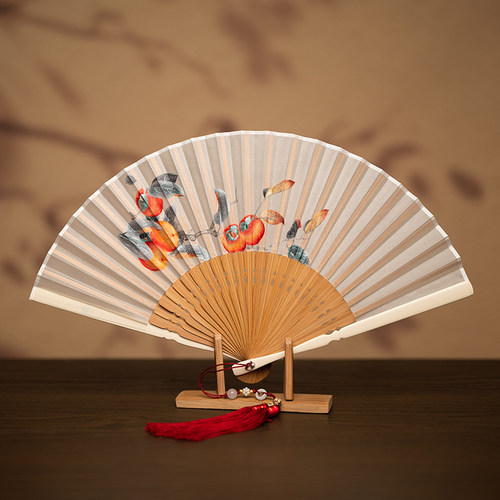 苏绣折扇苏州绣美中国风刺绣手工