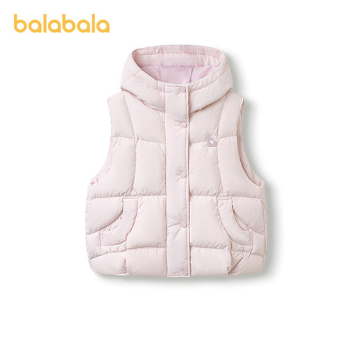 【商场同款】巴拉巴拉儿童羽绒马甲女童上衣新款童装2025秋冬保暖