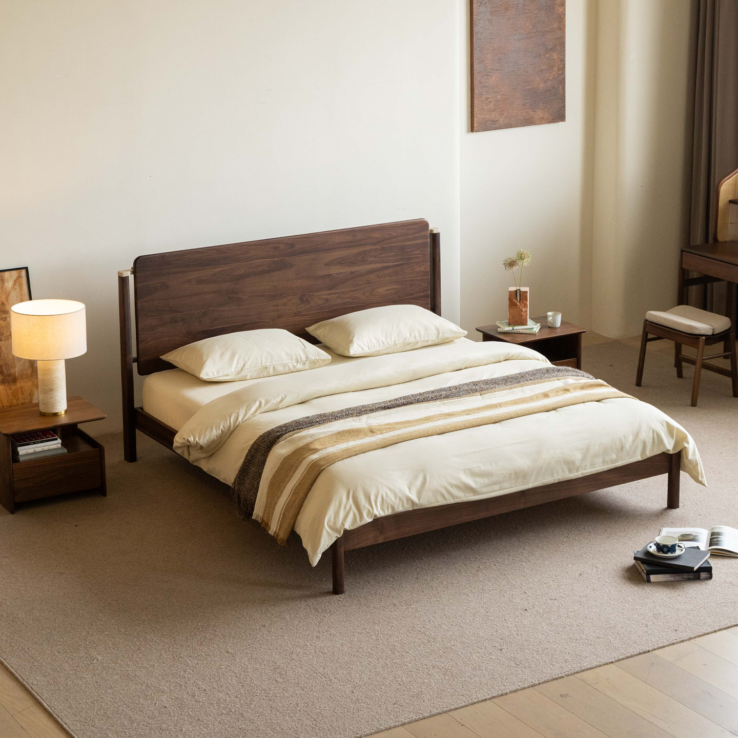 2025新款实木床全实木排骨架床