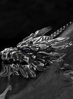 霸气怪物猎人火龙头吊坠项链