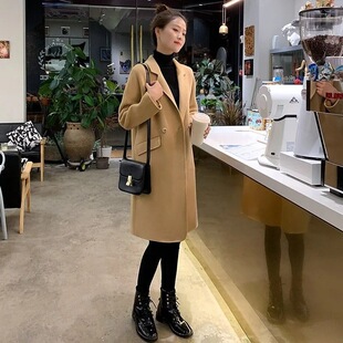 2026新款毛呢外套女中长款流行韩版宽松驼色秋冬季呢子大衣潮