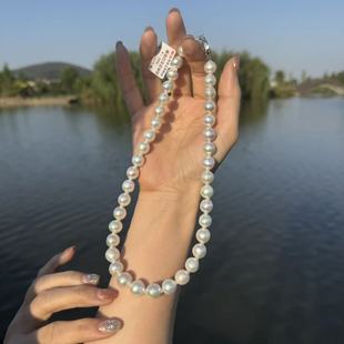 XL2891 11mm极亮巴洛克珍珠项链 S925银