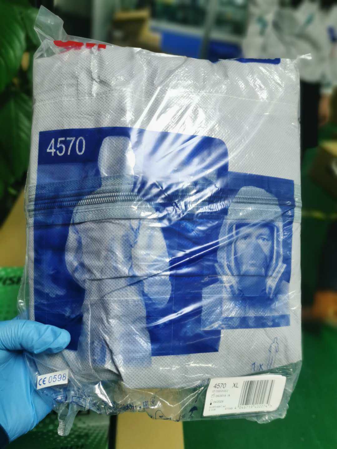 日本3M化学防护服加厚防水标准专业防护服4570L隔离衣防液体喷溅