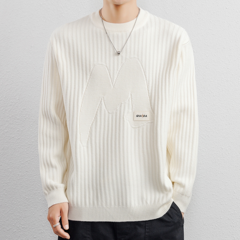 侨迪蒙拉男士加厚毛衣提花休闲