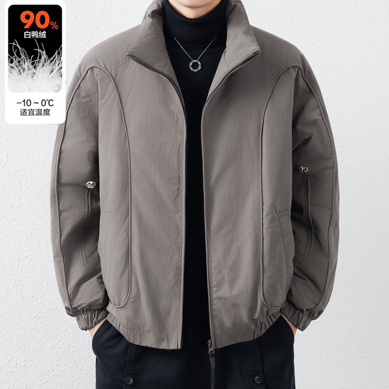 侨迪蒙拉高端品牌冬季新款男羽绒服立领90白鸭绒加厚保暖冬装外套