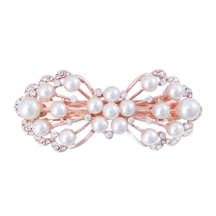 蝴蝶结发夹后脑勺发饰弹簧顶夹韩国发卡头饰夹子横夹盘发刘海夹