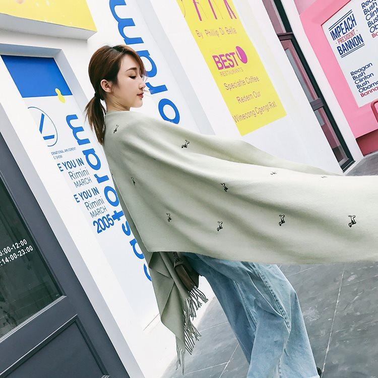 New Korean version embroidered dog scarf for women thickene|ruв категории Цифровые аксессуары, рынок электронных компонентов, переключатель/кнопка, кнопка - от Buy2taobao.com для оказания профессиональной услуги покупки агента Taobao