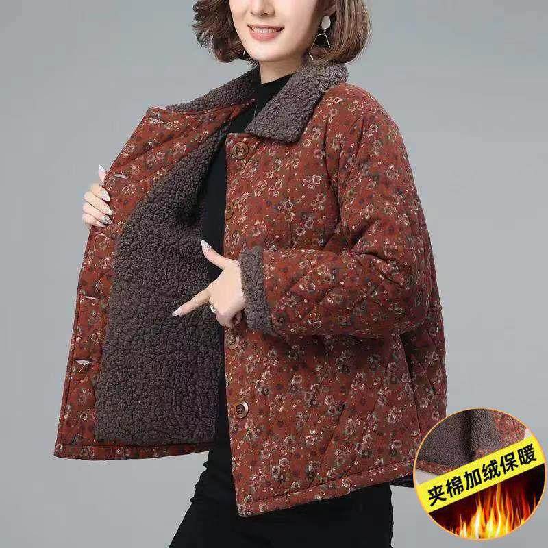 四川省服女款2024新款网红干活穿罩衣冬季加绒加厚工作服保暖棉服