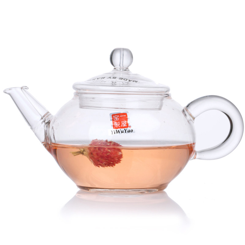 一屋窑耐热玻璃茶具透明玻璃小茶壶泡绿茶壶功夫茶壶花茶壶200ML