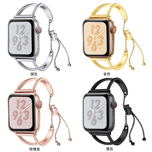 适配苹果apple 3手表不锈钢v型表带潮女 watch腕带iwatch876se542
