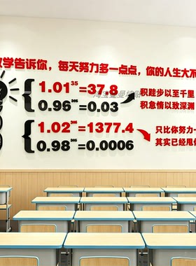 初中小学数学公式大全挂图班级布置教室文化墙面装饰励志标语墙贴