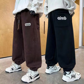 子春秋款 痞帅风宽松休闲裤 2025新款 灯芯绒束脚裤 中大童秋装 男童裤