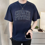 2023新款夏季短袖T恤男渐变潮牌刺绣纯体恤A313-7828-P58，男装T恤，电商A313