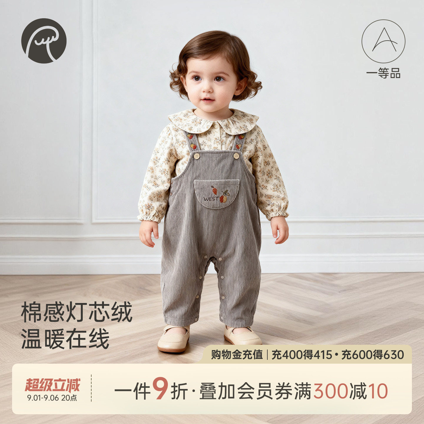 乖奇熊秋冬季婴儿童保暖背带裤图片
