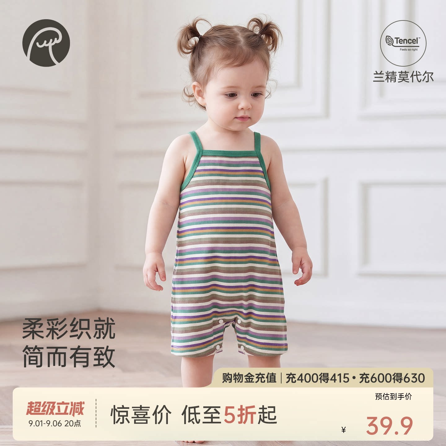宝宝夏季吊带连体衣薄款图片
