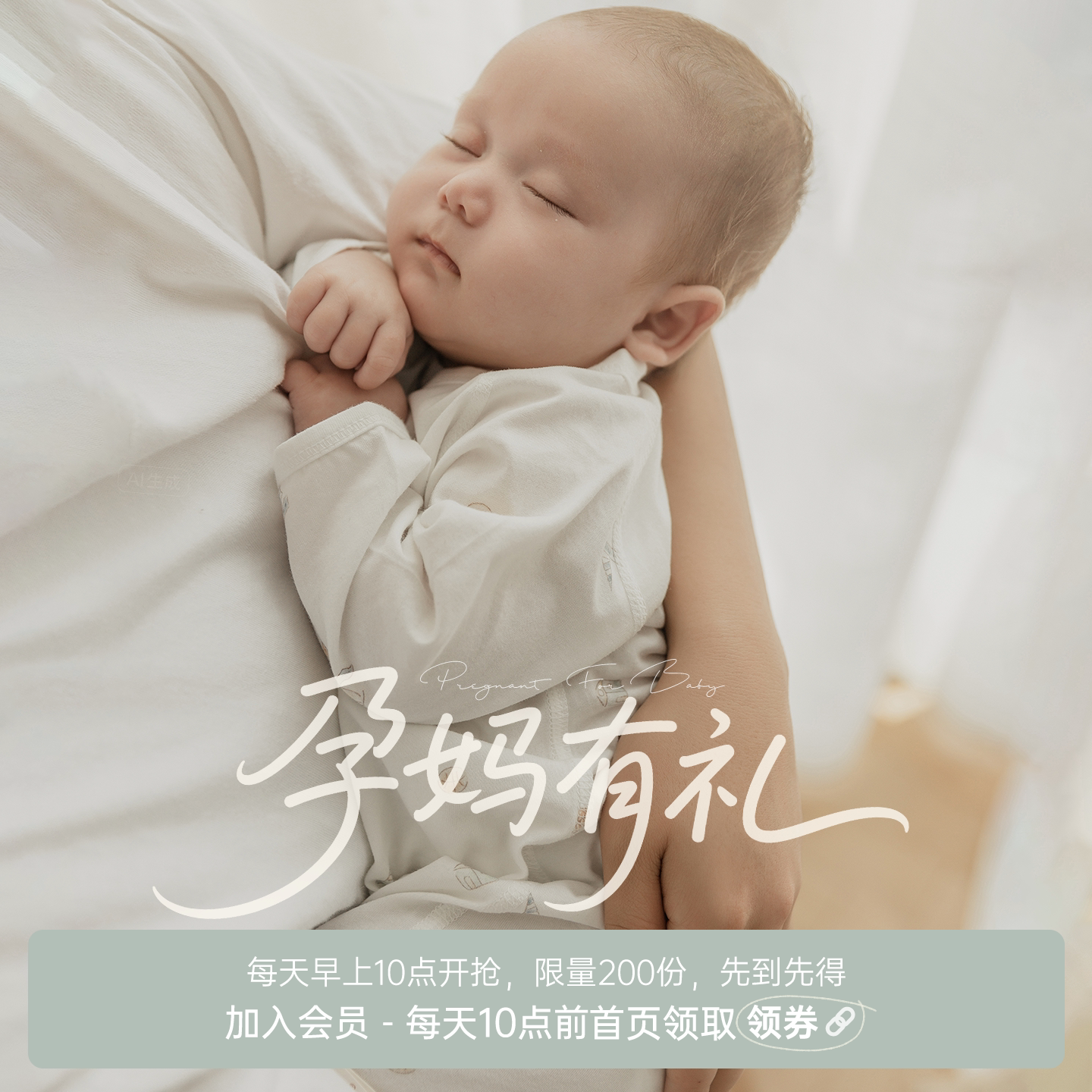 孕妈有礼-乖奇熊新生婴儿连体衣春秋哈衣服-首页领券-每天限200份