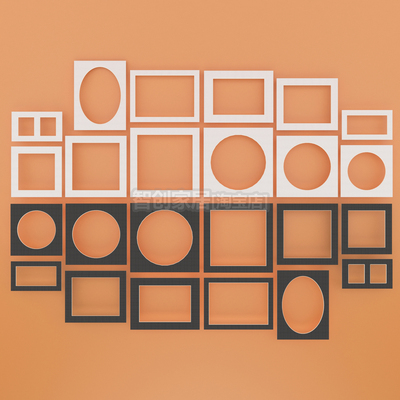 黑色白色卡纸画框内衬装裱照片垫