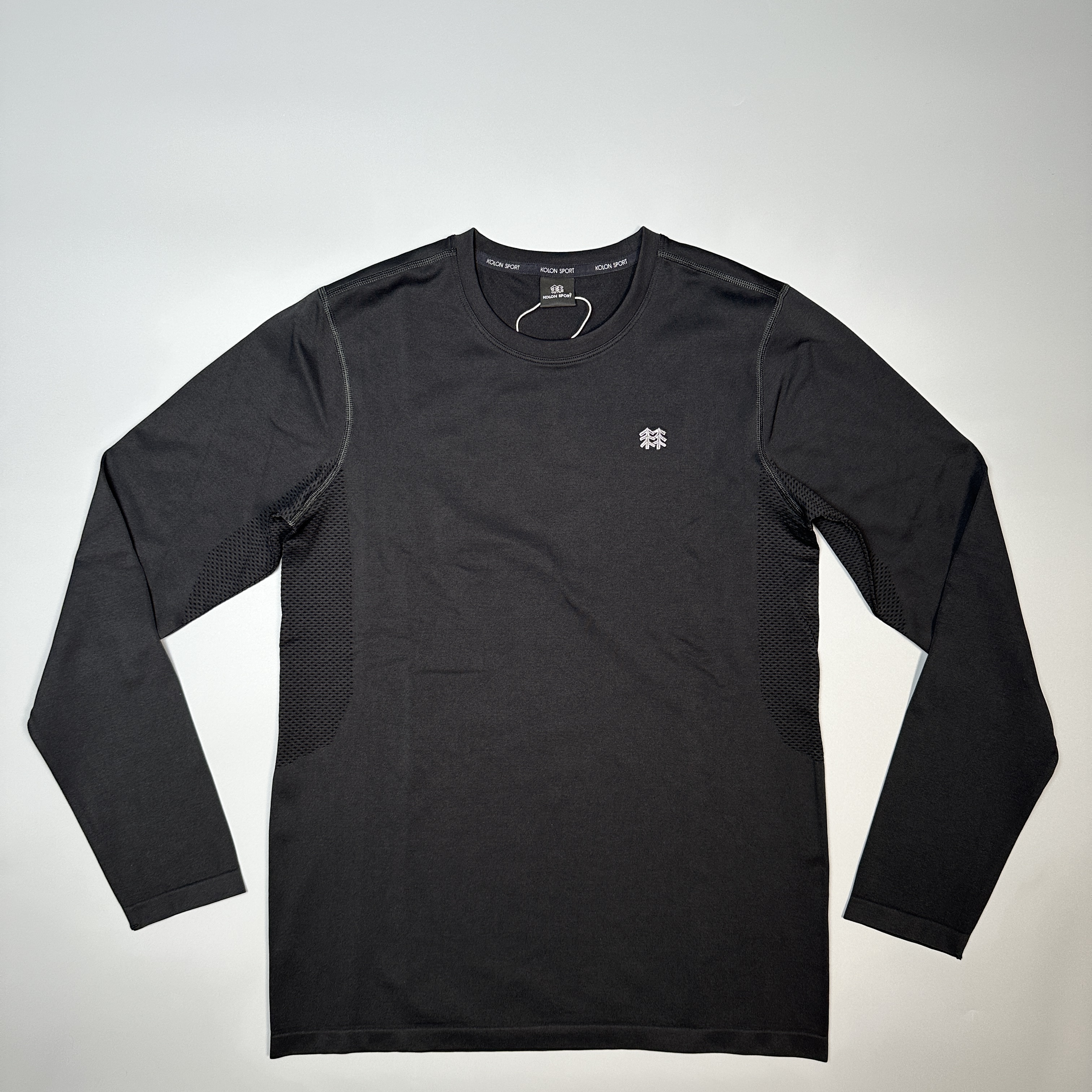 KOLON SPORT可隆 SEAMLESS无缝针织圆领长袖轻户外休闲衣T恤 男款