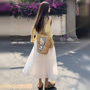 初春装 无袖 开春穿搭配一整套装 背心裙白色连衣裙子女夏季 2025新款