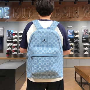 耐克JORDAN休闲运动老花AJ电脑双肩背包学生书包男女II6452 412