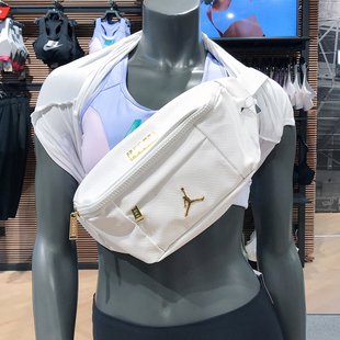 耐克JORDAN蛇纹PU皮革AJ休闲单肩斜跨包胸包腰包男女HA5507 100