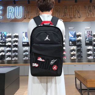 耐克JORDAN休闲AJ运动电脑双肩背包初高中学生书包男女9A9300 023