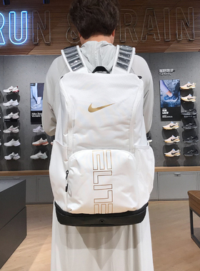 耐克NIKE休闲运动篮球气垫精英双肩背包学生电脑书包男HM9965-100