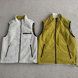 人手一件 25秋冬男女轻软羊羔绒尼龙梭织两面穿户外休闲保暖马甲