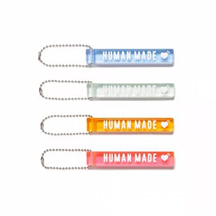纯正NIGO人类制造ACRYLIC KEYCHAIN品牌LOGO亚克力钥匙扣挂件