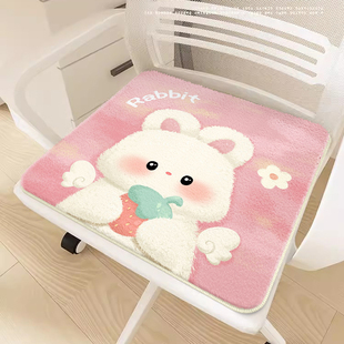 椅子坐垫冬季毛绒座椅坐垫可爱坐垫加厚餐桌椅坐垫单片屁垫椅子垫