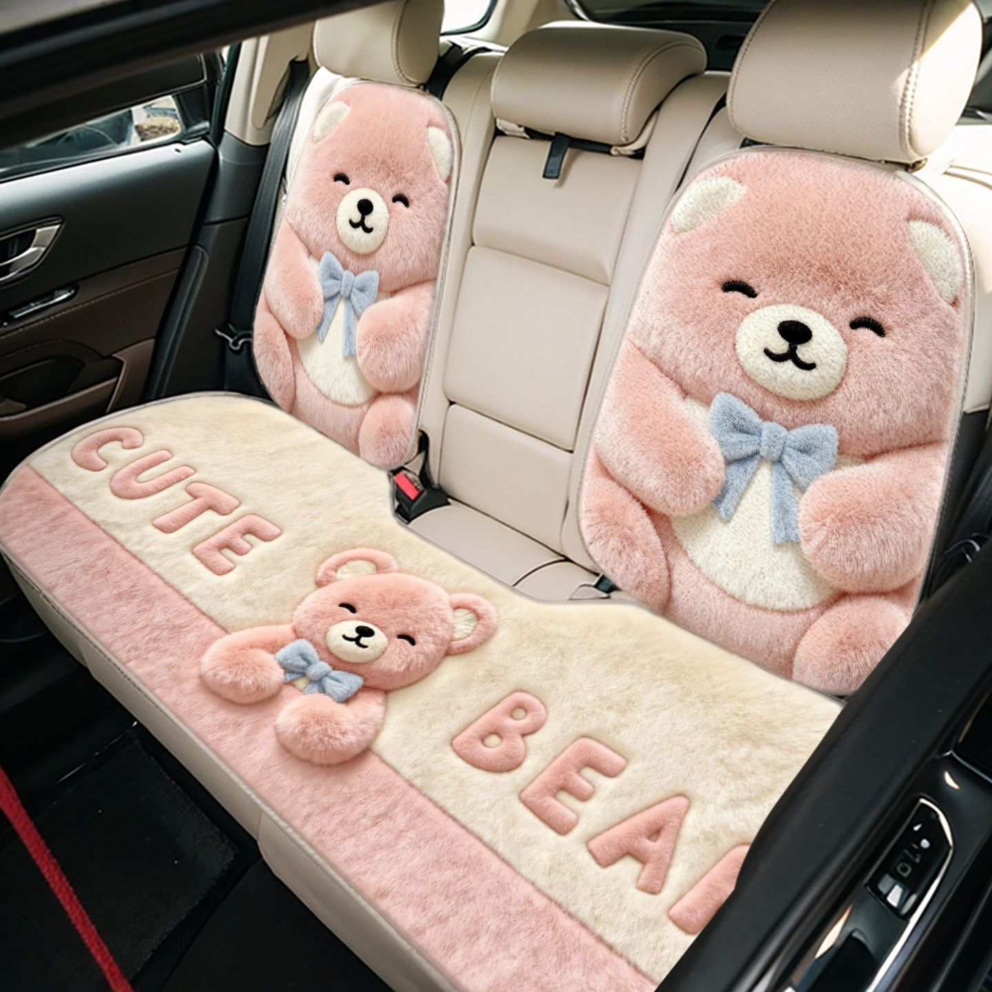 冬季车坐垫汽车短毛绒座垫