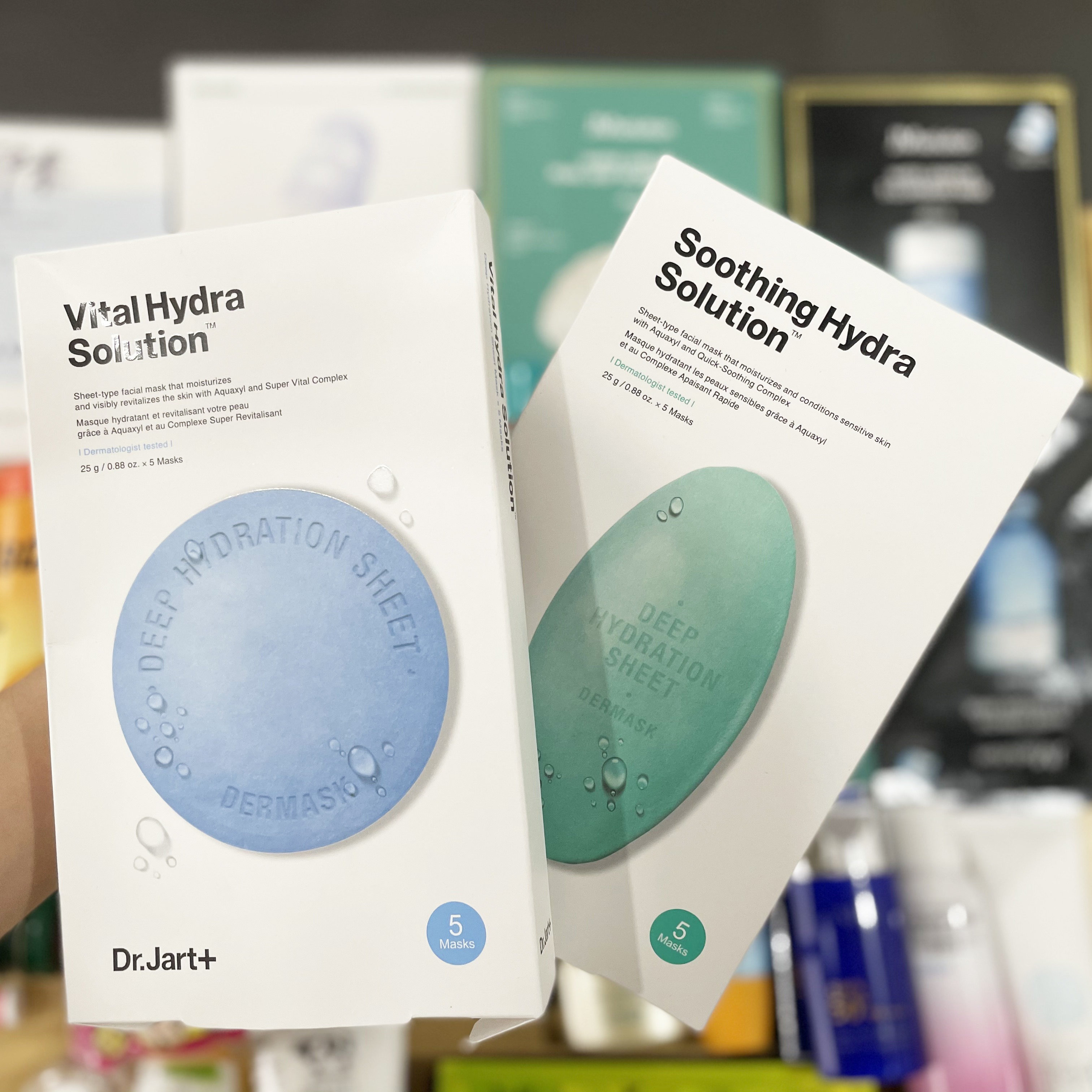 韩国  dr.jart 蒂#佳#婷药丸面膜 蓝色绿色补水保湿 5片/盒