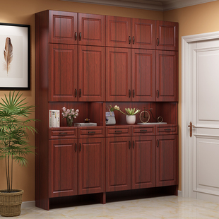 2024新款爆款超大多层中式鞋柜家用门口高实木定制入户进玄关到顶