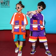 Trẻ em nhảy đường phố trang phục bé trai hip hop phù hợp với trẻ em hiphop trống cô gái nhảy jazz trang phục thủy triều - Trang phục