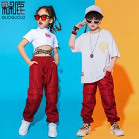 Street dance phù hợp với chàng trai trống trang phục cô gái nhảy jazz trang phục trẻ em hiphop hip hop quần áo thủy triều - Trang phục đồ trẻ em đẹp