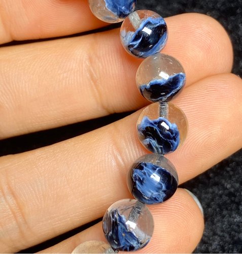 彼得石手链吊坠手串风暴猫眼蓝金幻彩水晶共生玉化彼得石手链手串