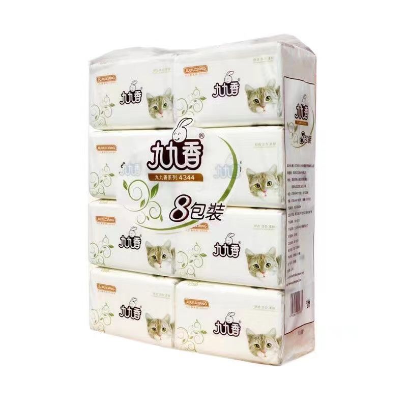 九九香抽纸5层480张1提8包大包